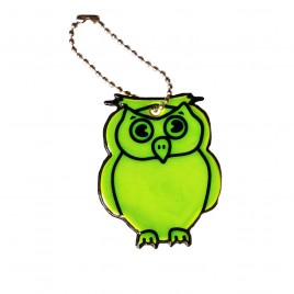 Soft reflector on chain / snap hook - owl