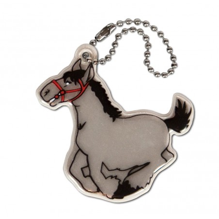 Soft reflector on chain / snap hook - horse