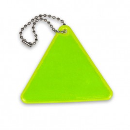 Soft reflector on chain / snap hook - triangle