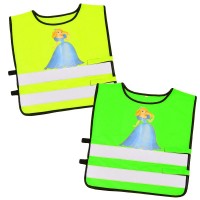 Cветоотражающий детский жилет YoYo-K203 KID, с нанесённой печатью "Принцесса"