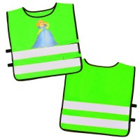 Cветоотражающий детский жилет YoYo-K203 KID, с нанесённой печатью "Принцесса"