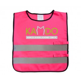Kamizelka odblaskowa dla dzieci K203 KID - różowa