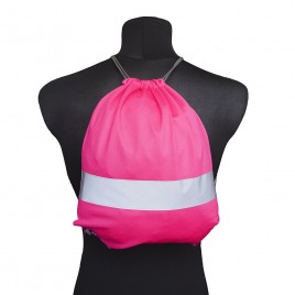 Светоотражающий детский рюкзак-мешок (розовый)