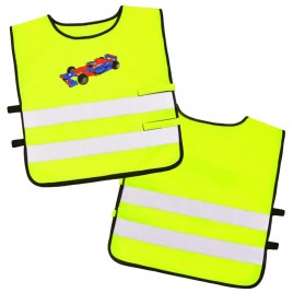 Светоотражающий детский жилет YoYo-K203 KID, с нанесённой печатью "Мальчик и девочка"