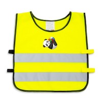 Светоотражающий детский жилет  YoYo-K203 KID, с нанесённой печатью "Панда"