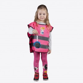 Kamizelka odblaskowa dla dzieci K203 KID - różowa