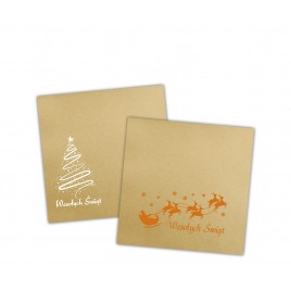 Gold envelopes 17x17 cm with Christmas print (250 pcs.)