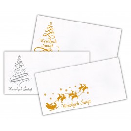 DL Envelopes White Christmas print (500 pcs.)