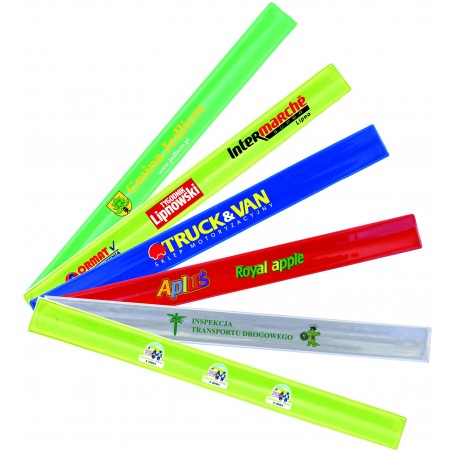 50 pcs with colorful print  - reflective snapband