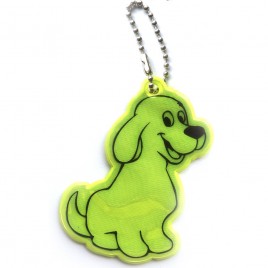 Мягкая светоотражающая подвеска - желтая собака