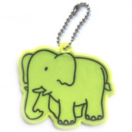 Reflective soft pendant - yellow elephant