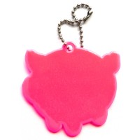 Reflektierender weicher Anhänger - rosa Schwein