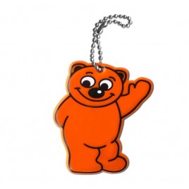 Reflective pendants soft - orange teddy bear