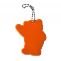 Reflective pendants soft - orange teddy bear