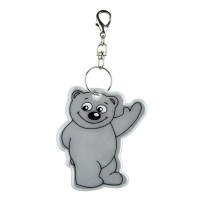 Zawieszka odblaskowa miękka - Bear czerwona
