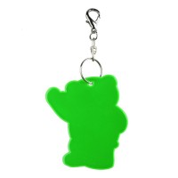 Zawieszka odblaskowa miękka - Bear zielona