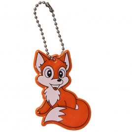 Soft reflector on chain / snap hook silver fox