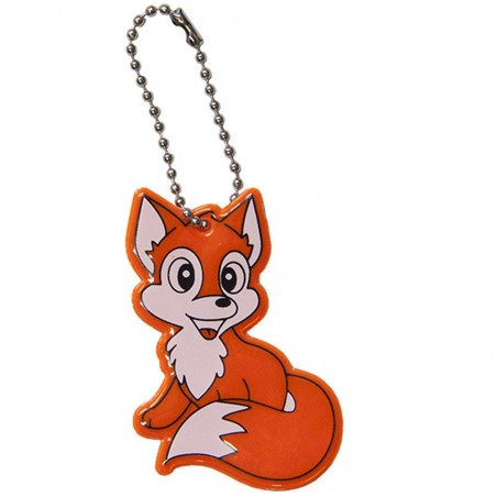 Soft reflector on chain / snap hook silver fox