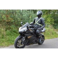 Rubber reflective braces for adults - yellow