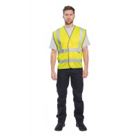 Warning mesh vest C370 yellow
