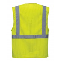Mesh vest with pockets C376 yellow