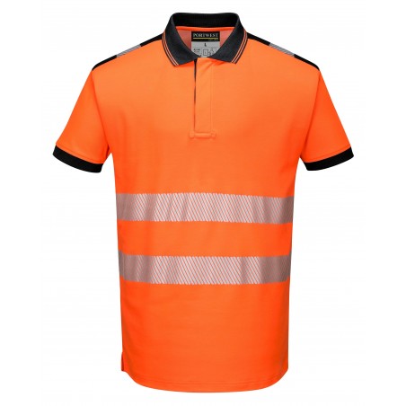 Koszulka Polo ostrzegawcza CE T180 pomarańczowa