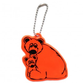 Niedźwiadki pomarańczowe - zawieszka odblaskowa miękka