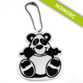 Zawieszka odblaskowa miękka - Panda