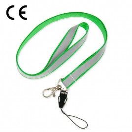 Светоотражающая лента (шнурок) рекламный, зелёного цвета