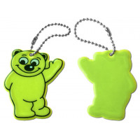 Soft reflector on chain / snap hook - bear - ZM-33