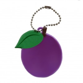 Soft reflector on chain / snap hook - plum