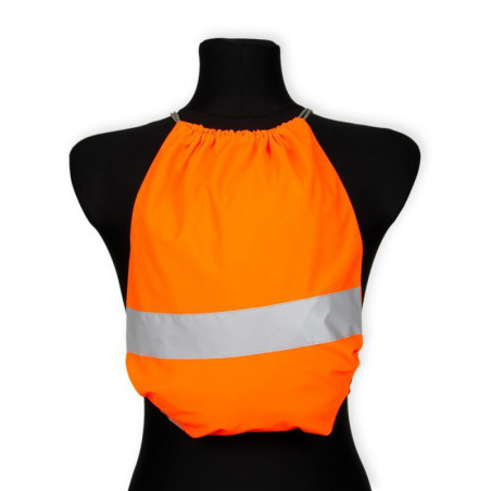 Светоотражающий детский рюкзак-мешок (оранжевый)