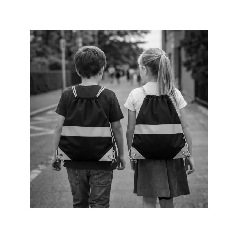 reflektierender Rucksack für Kinder - schwarz