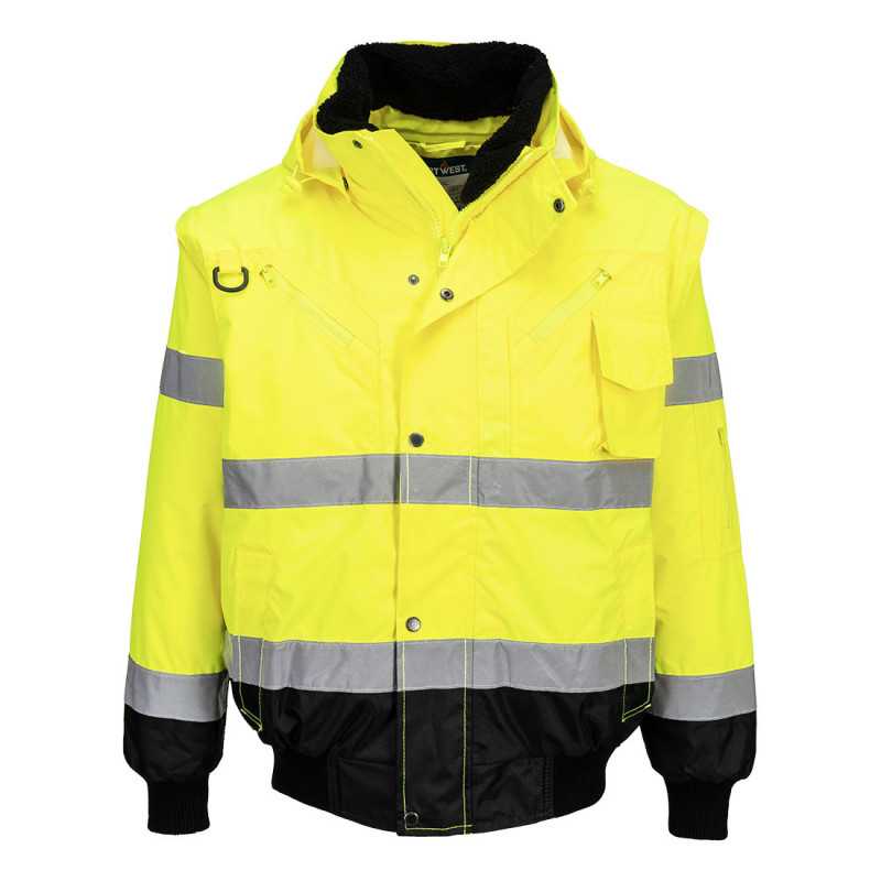 Kontrastowa kurtka ostrzegawcza Bomber 3 w 1
