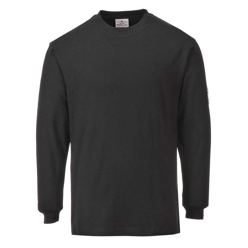 Trudnopalny i antystatyczny t-shirt z długim rękawem Modaflame