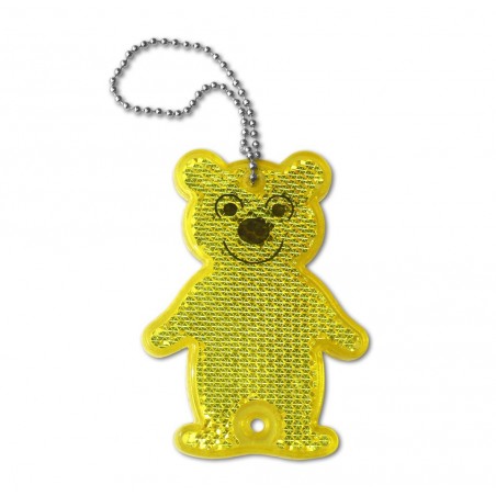 Rigid reflector on a chain / snap hook - bear ZT-8