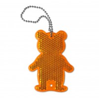 Rigid reflector on a chain / snap hook - bear ZT-8